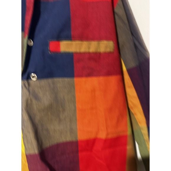 Vintage‎ Men's Big T Fashions Colorblock Plaid Pullover Shirt S 60s NO STRING! - Picture 7 of 16